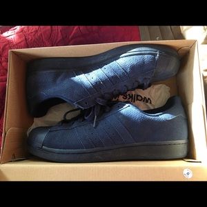 adidas superstar navy blue suede